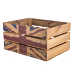 木嵌套箱厂家-JUNJI英国国旗印刷大号个性化木箱