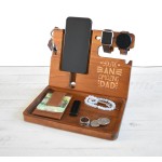 Charging Station Manufacturer - JUNJI Fathers Day Gift Wooden Docking Station for Dad