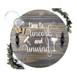 Wooden Round Tray Manufacturer - JUNJI Rustic Wooden Round Serving Ottoman Tray Personalized