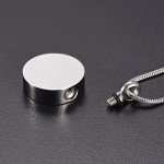 宠物骨灰瓮项链生产商-可开启圆形不锈钢