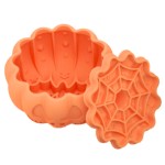 宠物喂食碗厂家-万圣节南瓜硅胶缓食