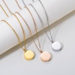 宠物骨灰瓮项链生产商-可开启圆形不锈钢