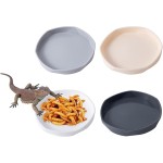Reptile Food Bowl Factory - 4 Pack Plastic Worm Dish