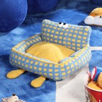 狗床厂家-可洗防污温暖小沙发带靠背沙发床