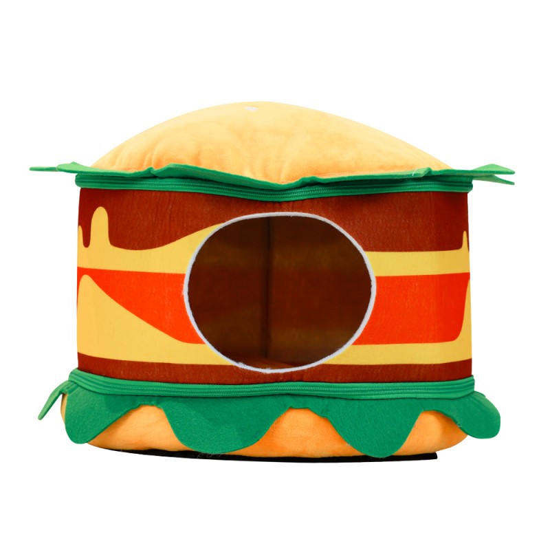 宠物床厂家-四季通用深睡猫床汉堡宠物小狗