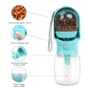 宠物水瓶厂家-便携狗猫水瓶3合1旅行碗防漏