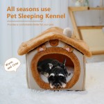 宠物床厂家-温暖舒适软床防滑底宠物屋洞穴