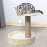 宠物爬抓架厂家-热销木塔短毛绒纯色宠物屋