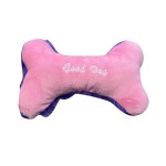 毛绒狗玩具厂家-热销彩色毛绒骨形咀嚼互动耐用