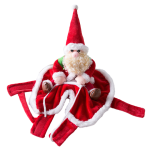 圣诞宠物服装厂家-狗猫圣诞老人帽围巾红色配件