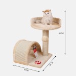 猫爬架厂家-猫跳立架木制抓塔带球