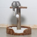 宠物爬抓架厂家-热销木塔短毛绒纯色宠物屋