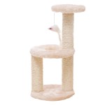 宠物猫爬架厂家-室内2层猫树毛绒抓树全年塔