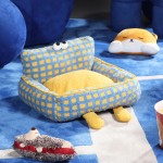 狗床厂家-可洗防污温暖小沙发带靠背沙发床