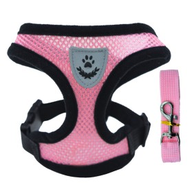 Pet Harness Factory - Breathable Harness with Collar Safety Mesh Chest Strap Leash Set