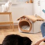 宠物猫窝厂家-新趋势柔软温暖水晶绒宠物窝可拆帐篷