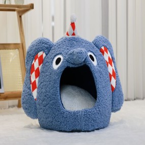 Pet Cave Bed Supplier - Hot Fashion Soft Plush Animal Shaped Washable Cat Cave Bed