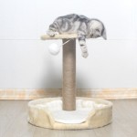 宠物爬抓架厂家-热销木塔短毛绒纯色宠物屋