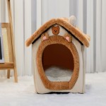 宠物猫窝厂家-新趋势柔软温暖水晶绒宠物窝可拆帐篷