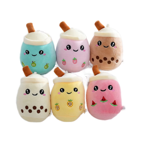 Plush Key Chain Supplier - Cartoon Kawaii 10cm Stuffed Key Chain Soft Boba Pendant