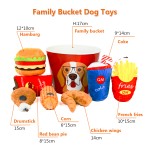 宠物焦虑玩具厂家-热销耐用家庭桶炸鸡汉堡吱吱响