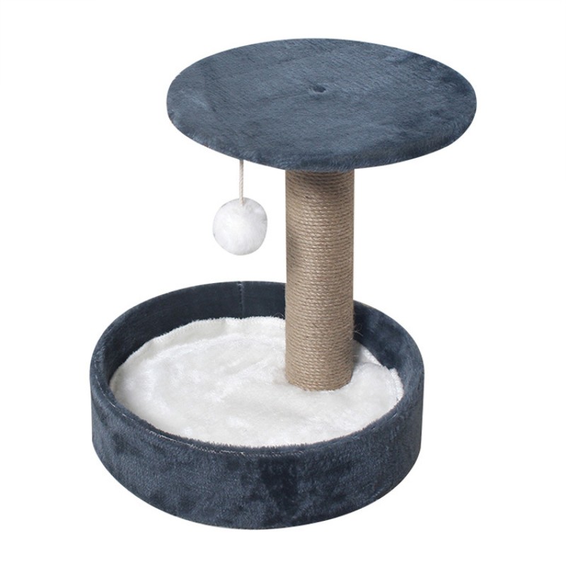 宠物爬抓架厂家-热销木塔短毛绒纯色宠物屋