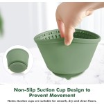 慢食碗厂家-批发可定制圆形蜂窝硅胶慢食碗