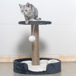 宠物爬抓架厂家-热销木塔短毛绒纯色宠物屋