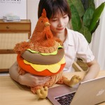 鸡毛绒玩具厂家-批发逼真软鸡枕头拥抱公鸡毛绒