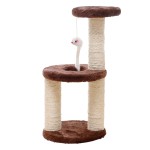 宠物猫爬架厂家-室内2层猫树毛绒抓树全年塔
