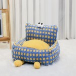 狗床厂家-可洗防污温暖小沙发带靠背沙发床