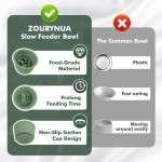 慢食碗厂家-批发可定制圆形蜂窝硅胶慢食碗