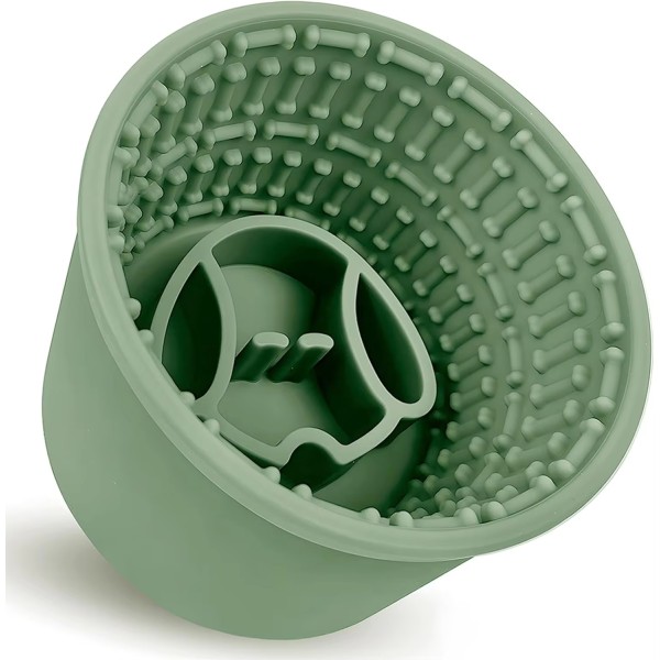 慢食碗厂家-批发可定制圆形蜂窝硅胶慢食碗