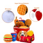 宠物焦虑玩具厂家-热销耐用家庭桶炸鸡汉堡吱吱响