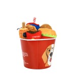 宠物焦虑玩具厂家-热销耐用家庭桶炸鸡汉堡吱吱响