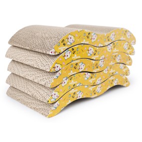 L Shape Cat Scratcher Supplier - Indoor Cats Scratch Pad Cardboard with Ball Toy