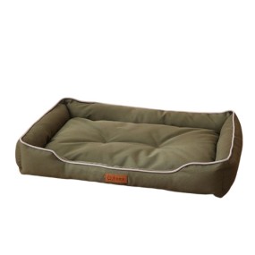 Square Pet Bed Supplier - Oxford Leather Plush Style