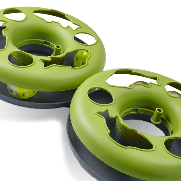 猫玩具厂家-PP鱼玩盘铃铛