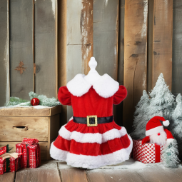 宠物圣诞连衣裙生产商-红色外套裙子节日