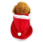 宠物圣诞斗篷生产商-红色斗篷绒球优雅