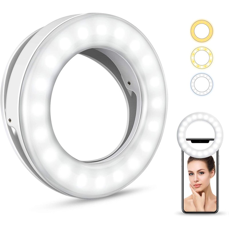 Selfie Ring Light Manufacturer - New LED Ring Light USB Rechargeable 40 LED 3-Level Brightness