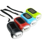 Solar Flashlight Manufacturer - Mini Hand Crank Solar Powered LED Flashlight Emergency Charging