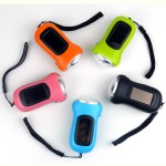 Solar Flashlight Manufacturer - Mini Hand Crank Solar Powered LED Flashlight Emergency Charging
