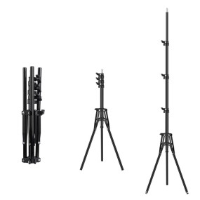 Floor Tripod Supplier - Portable Foldable 2m Reflex Tripod with Phone Holder Live Light Stand