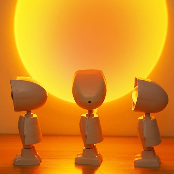 机器人投影灯厂家-机器人日落投影灯彩虹宇航员夜灯道具