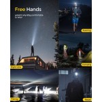 头灯手电筒厂家-USB充电LED头灯防水露营狩猎用