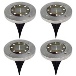 Solar Garden Light Factory - 8 LED Spike Ground Waterproof Garden Outdoor Landscape Lighting
