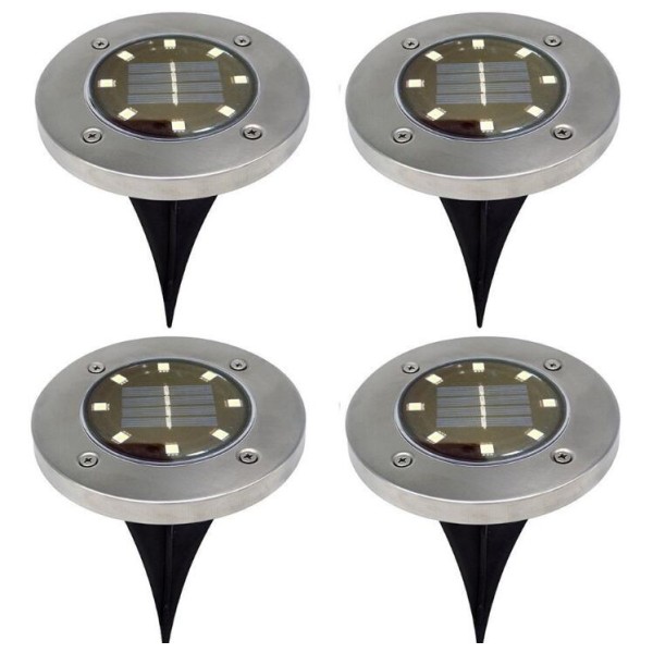 Solar Garden Light Factory - 8 LED Spike Ground Waterproof Garden Outdoor Landscape Lighting