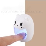 USB Nail Lamp Manufacturer - Cat Shape Mini UV LED Nail Dryer with USB Connector White Pink