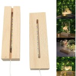 LED展示底座厂家-木制矩形灯座可调光彩色支架亚克力水晶